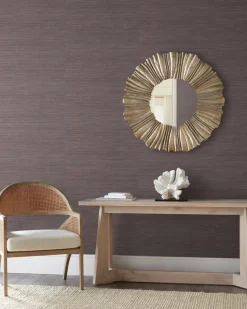 York Natural Digest Tasar Silk Wallpaper - Purple